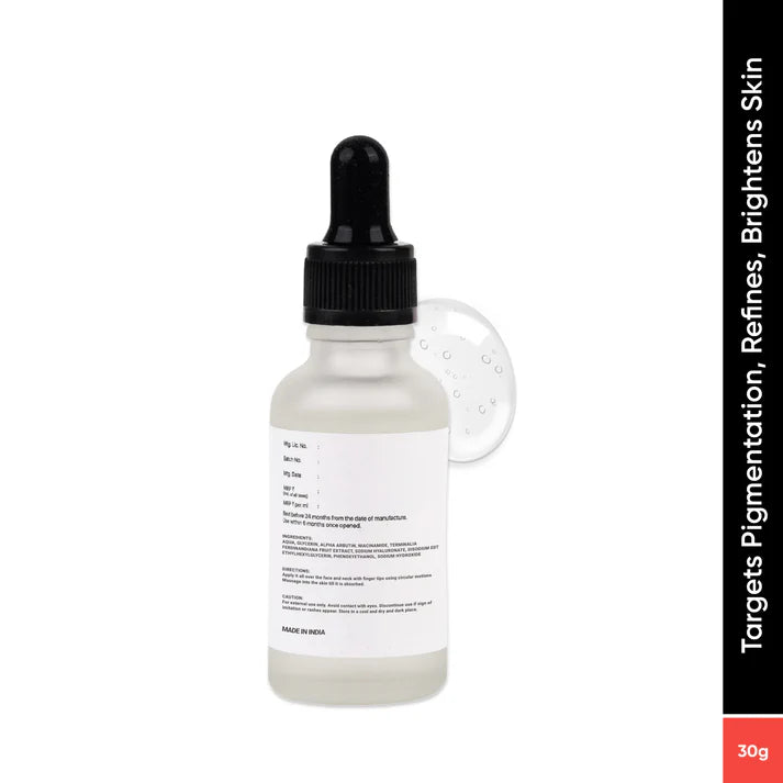 UNDERATED Alpha Arbutin 2% + Niacinamide 1% Serum | Brightening & Skin Tone Correction | With Kakadu Plum Extract | For All Skin Types | 30g