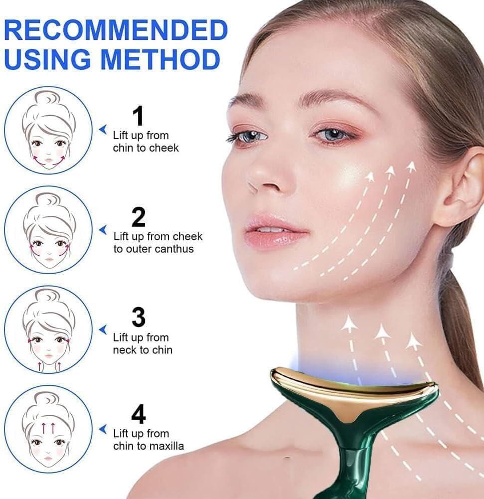3 in 1 Facial Massage Lift Device Double Chin Lift Machine for Face, Eye, Neck Tightening Device Three-Purpose Lifting and Firming Facial Massage Device Firming Wrinkle Removal Device for Neck Face