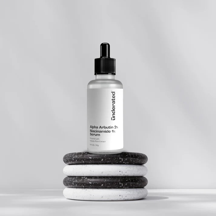 UNDERATED Alpha Arbutin 2% + Niacinamide 1% Serum | Brightening & Skin Tone Correction | With Kakadu Plum Extract | For All Skin Types | 30g