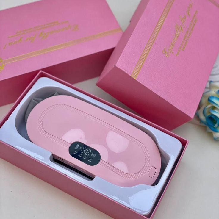 Period Cramp Relief Massager & Heating Pad for Period Cramps Portable Cordless Periods Cramps Relief Machine 3-Temp. & 3-Massage Mode Fast Heating Menstrual Period Pain Relief Device for Women.