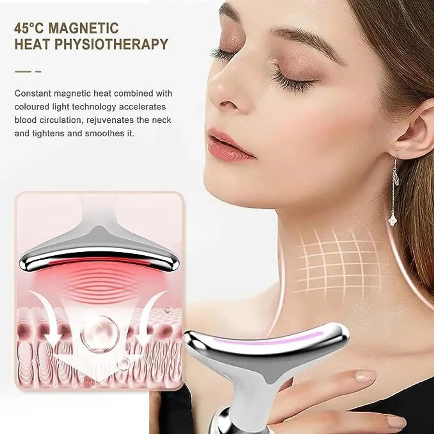 Wrinkle Remover Face Massager Slimming and Uplift Wand - Eye, Face, Neck Massage Roller, Double Chin Reducer