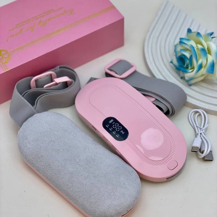 Period Cramp Relief Massager & Heating Pad for Period Cramps Portable Cordless Periods Cramps Relief Machine 3-Temp. & 3-Massage Mode Fast Heating Menstrual Period Pain Relief Device for Women.